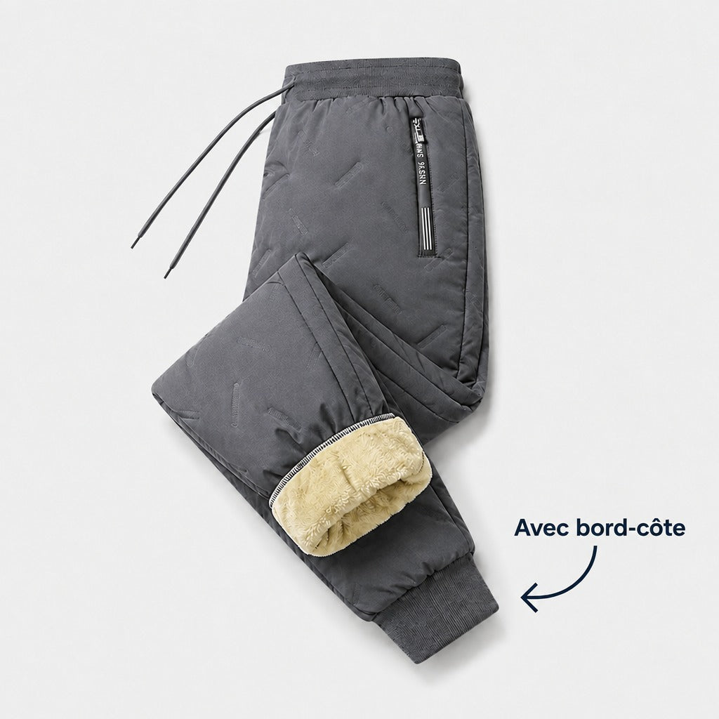 PolarPants gris avec bord-côte